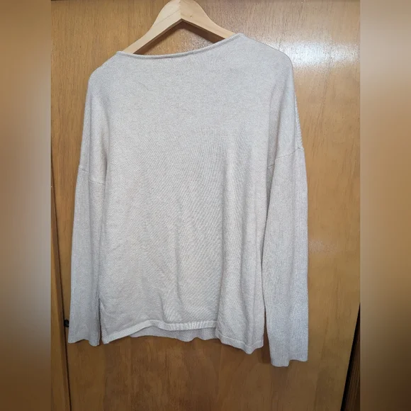 Cream Ribbed Knit Sweater - Picture 3 of 3